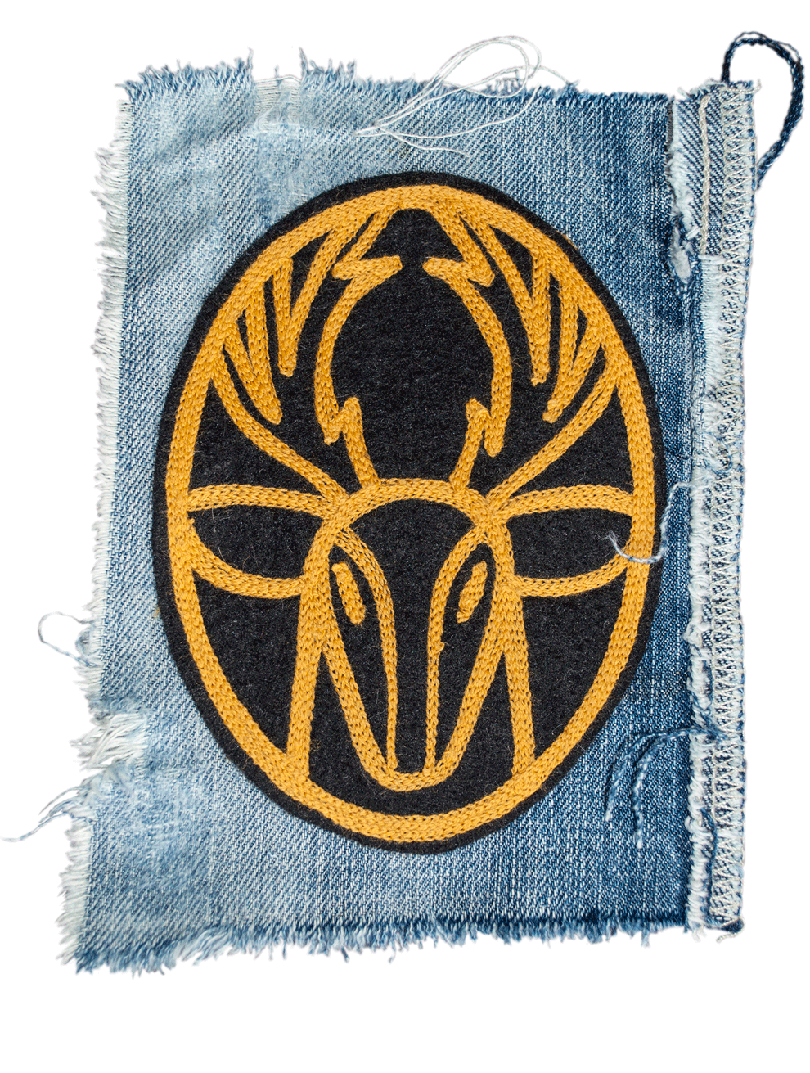 Buckhorn Beer chain-stitch patch