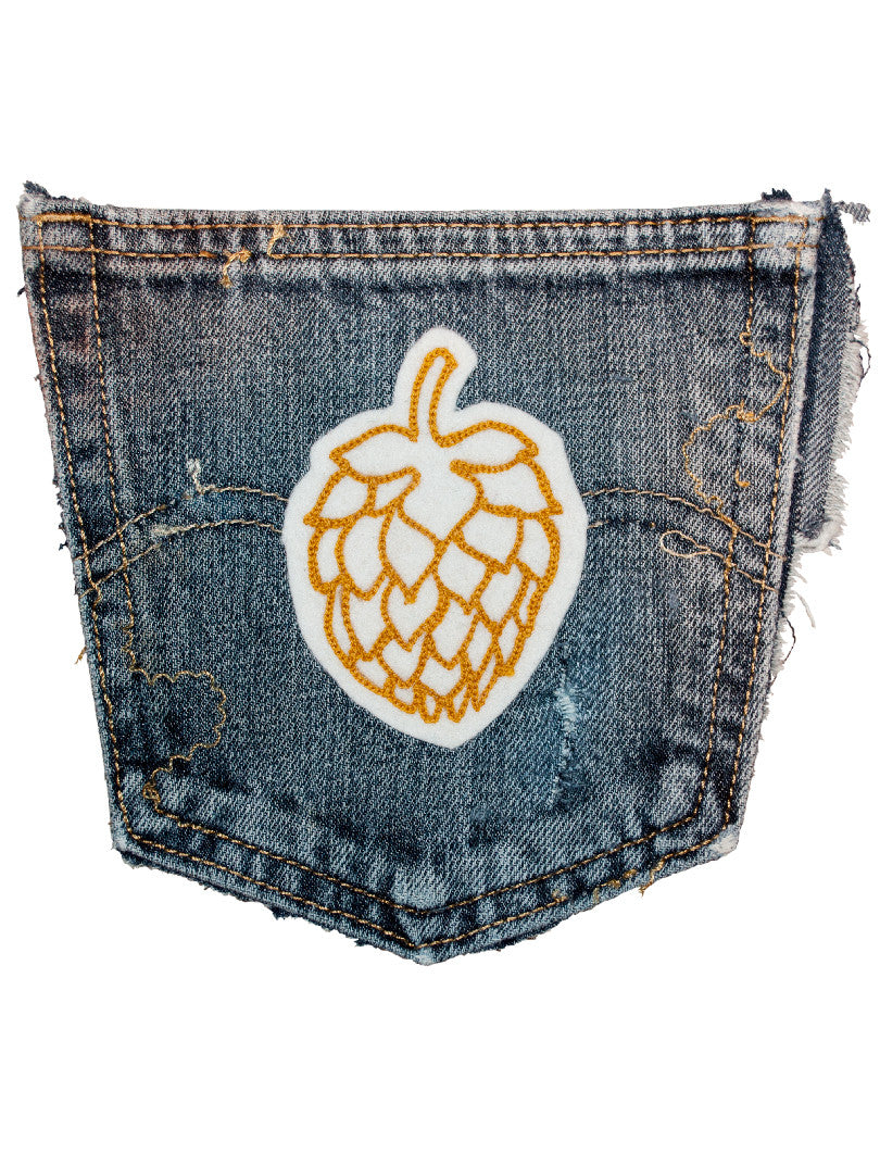 HOP FLOWER chain-stitch patch