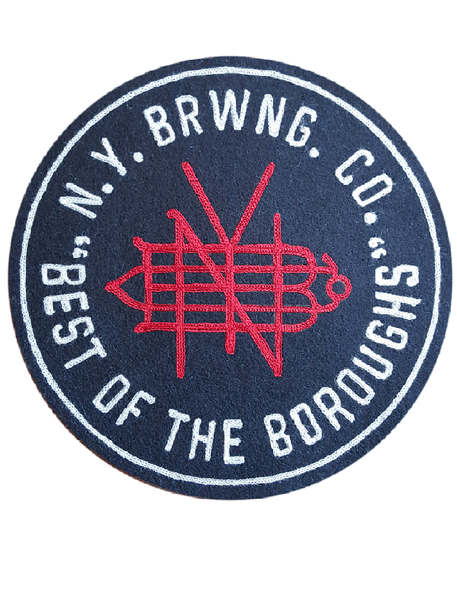 New York Brewing Co. chain-stitch patch